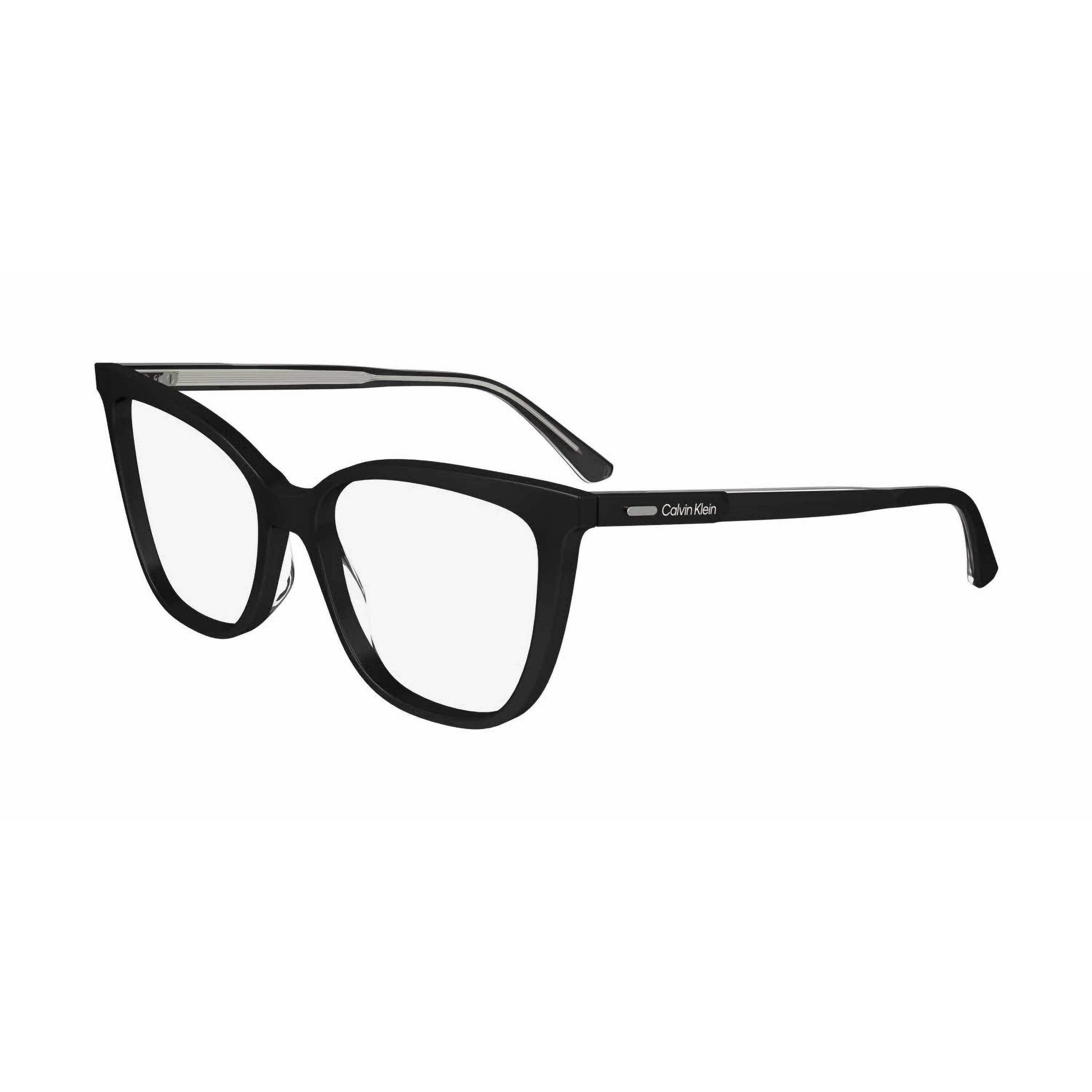 New Calvin Klein Women's Rectangle Eyeglasses Frame In Black